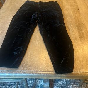 J.Crew black velvet pull on pants